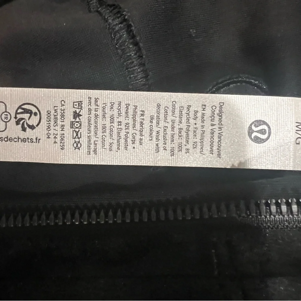 2 Piece Set -Lululemon Scuba Funnel-Neck Half Zip + Straight Leg Pant 7/8 Velvet - Picture 7 of 11